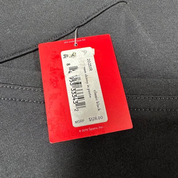 Spanx NWT The Perfect Black Pant Ankle Backseam Skinny Leggings Size XS Ponte - Picture 7 of 13